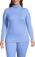 Lands' End Plus Size Baselayer Cozy Thermaskin Turtleneck Top