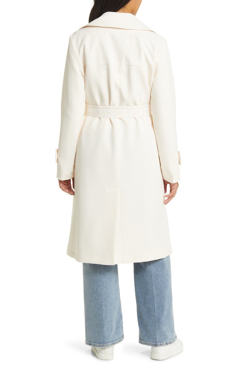 Tie Waist Trench Coat, Alternate, color, LINEN