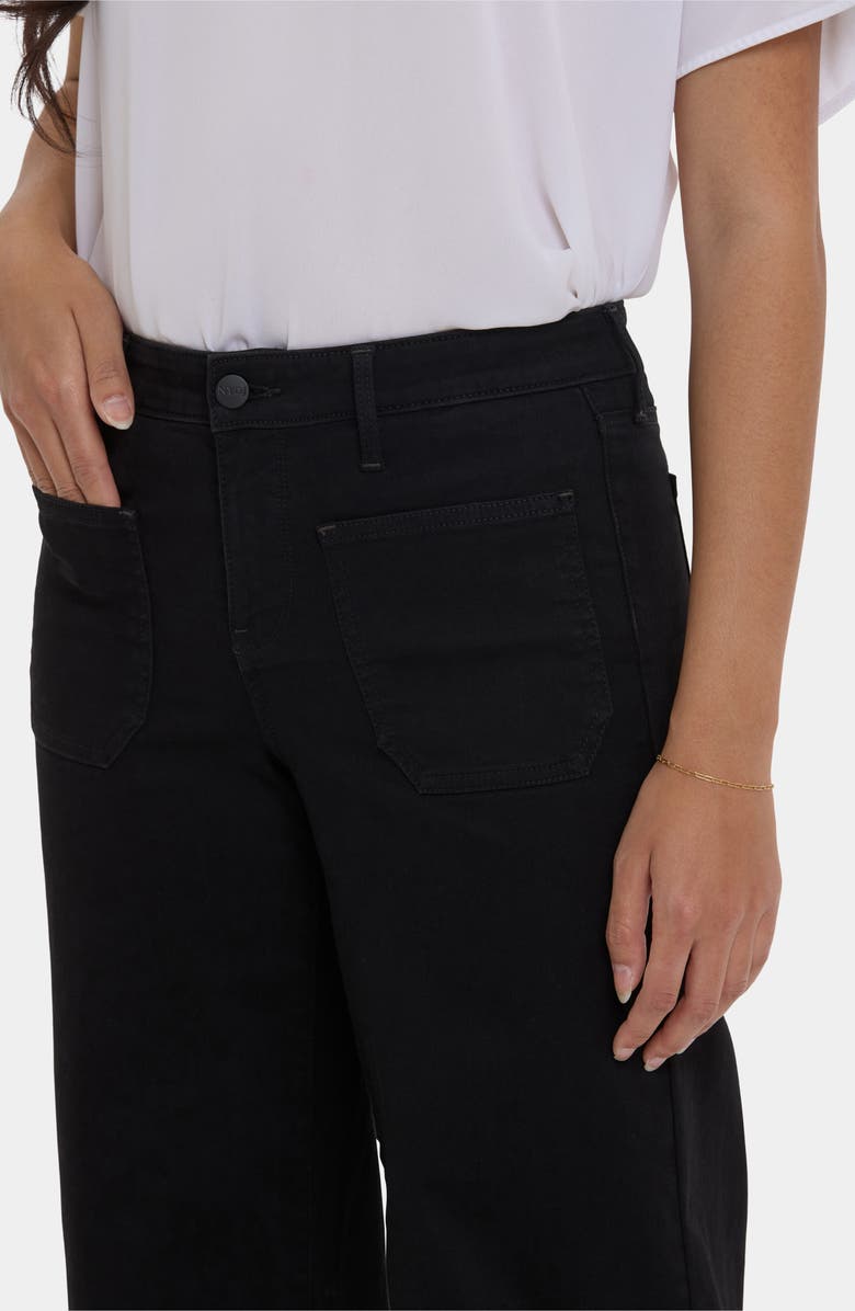 NYDJ Teresa High Waist Wide Leg Jeans with Patch Pockets, Alternate, color, Black Rinse