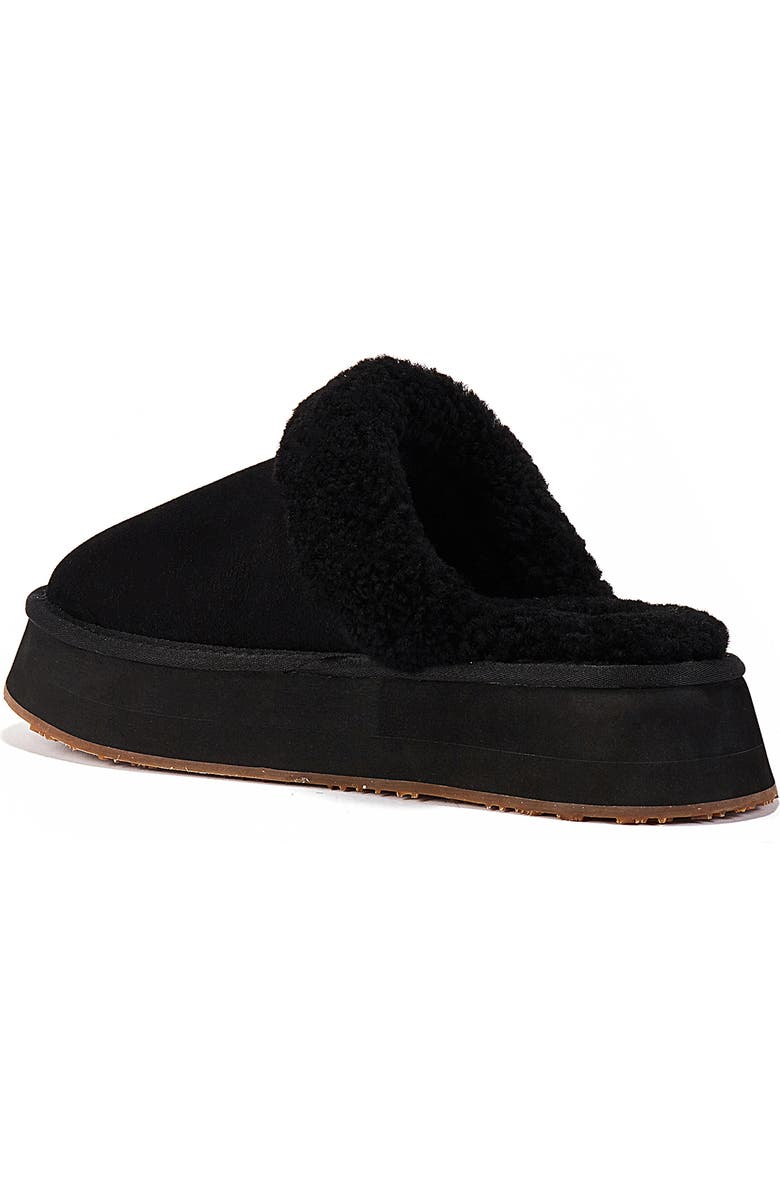 Australia Luxe Collective Genuine Shearling Platform Mule Slipper, Alternate, color, Black