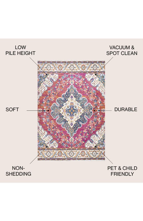 Jonathan Y Bohemian Flair Boho Vintage Medallion Area Rug In Red
