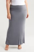 24seven Comfort Apparel Comfortable Foldover Skirt
