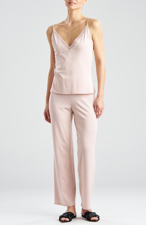 True Bliss Lace Trim Jersey Pajamas