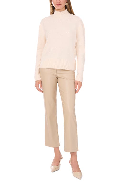 VINCE CAMUTO VINCE CAMUTO SEQUIN STRIPE MOCK NECK SWEATER