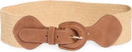 Vince Camuto Stretch Woven Straw Belt