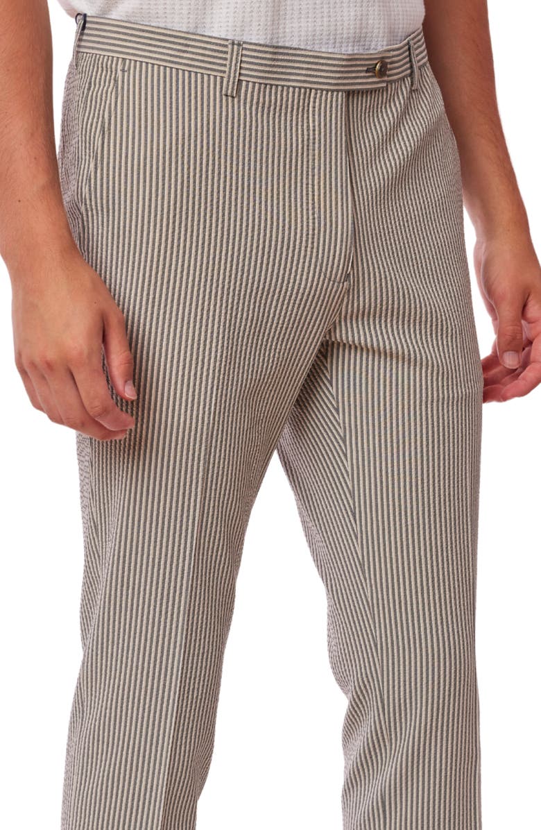 PAISLEY & GRAY Downing Slim Flat Front Stripe Seersucker Dress Pants, Alternate, color,