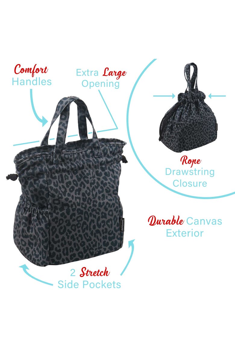 Large 10L Insulated Canvas Lunch Tote Cooler Bag, Alternate, color, Black