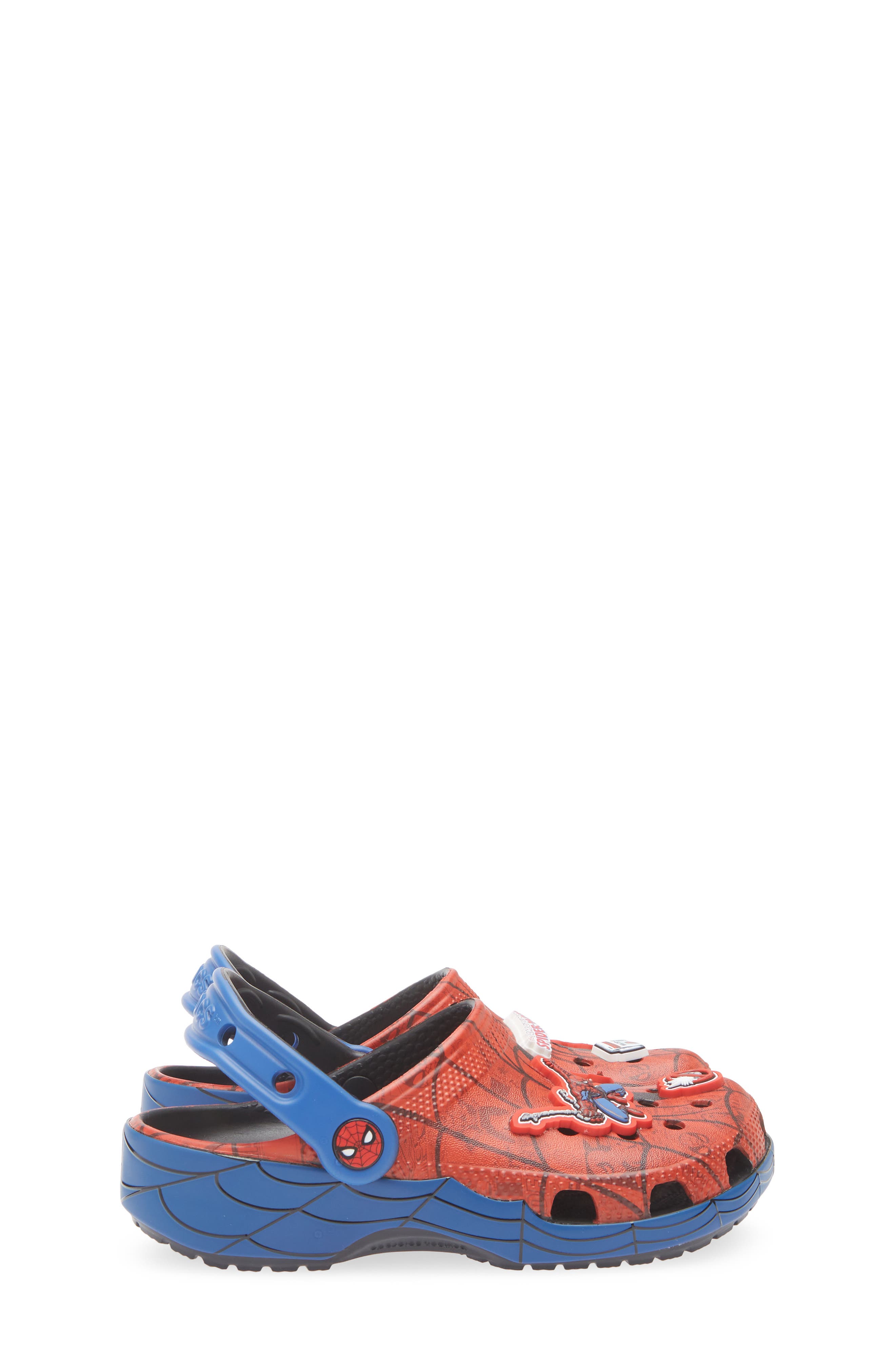 CROCS Kids' Spiderman Web Classic Clog, Alternate, color, Red Multi