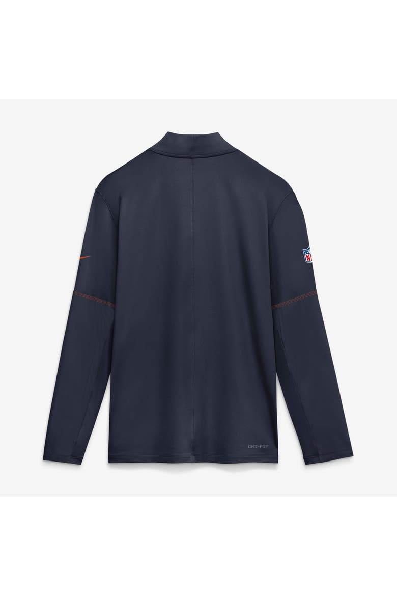 Men's Nike Navy Chicago Bears Sideline Logo Glory Midweight Dri-FIT Half-Zip Pullover, Alternate, color, Navy