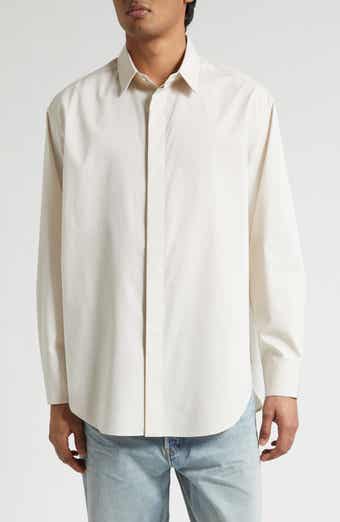 Classic Stretch Cotton & Wool Button-Up Oxford Shirt