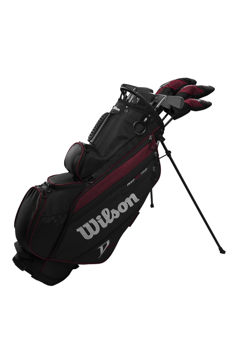 WILSON Deep Red Tour Right Hand Mens Carry Complete Golf Set - Standard / Regular, Main, color, Black