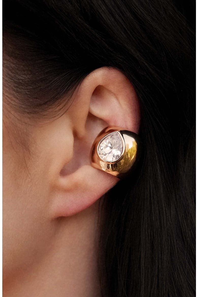 Brilliant Sparkle Single Ear Cuff, Alternate, color, GOLD