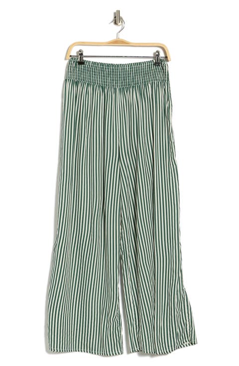 Stripe Flowy Cover-Up Pants