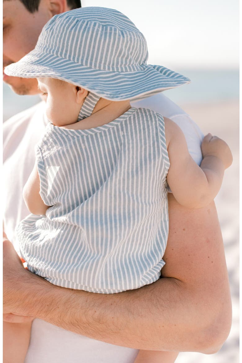 Seersucker Bucket Hat, Alternate, color, MARINE BLUE