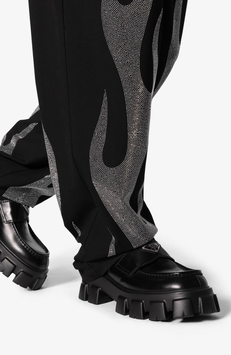 mnml Ultrabaggy Flame Crystal Embellished Pants, Alternate, color,