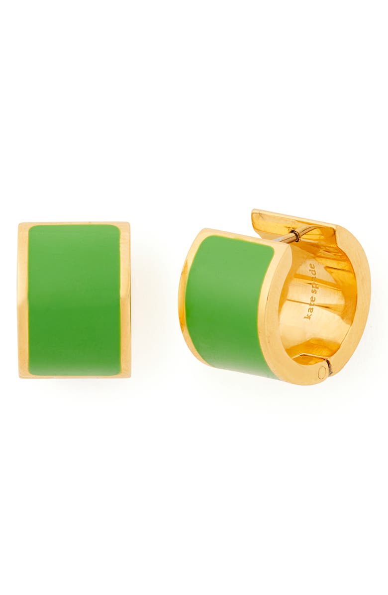 Kate Spade New York enamel huggie earrings, Main, color, 