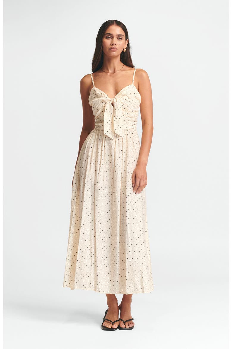 Baylen Midi Dress, Alternate, color, Cream Spot