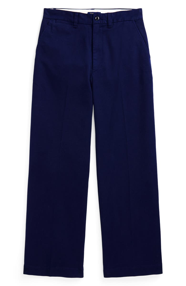 Polo Ralph Lauren Cotton Wide Leg Ankle Chinos, Alternate, color, Newport Navy