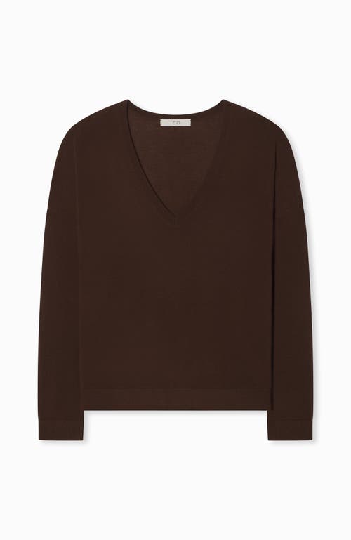 Co V-neck Sweater In Blue
