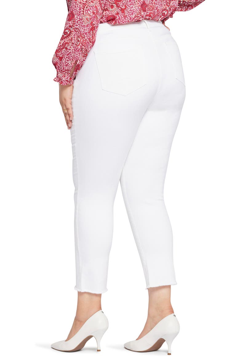 Sheri Ankle Fray Hem Slim Jeans, Alternate, color, OPTIC WHITE