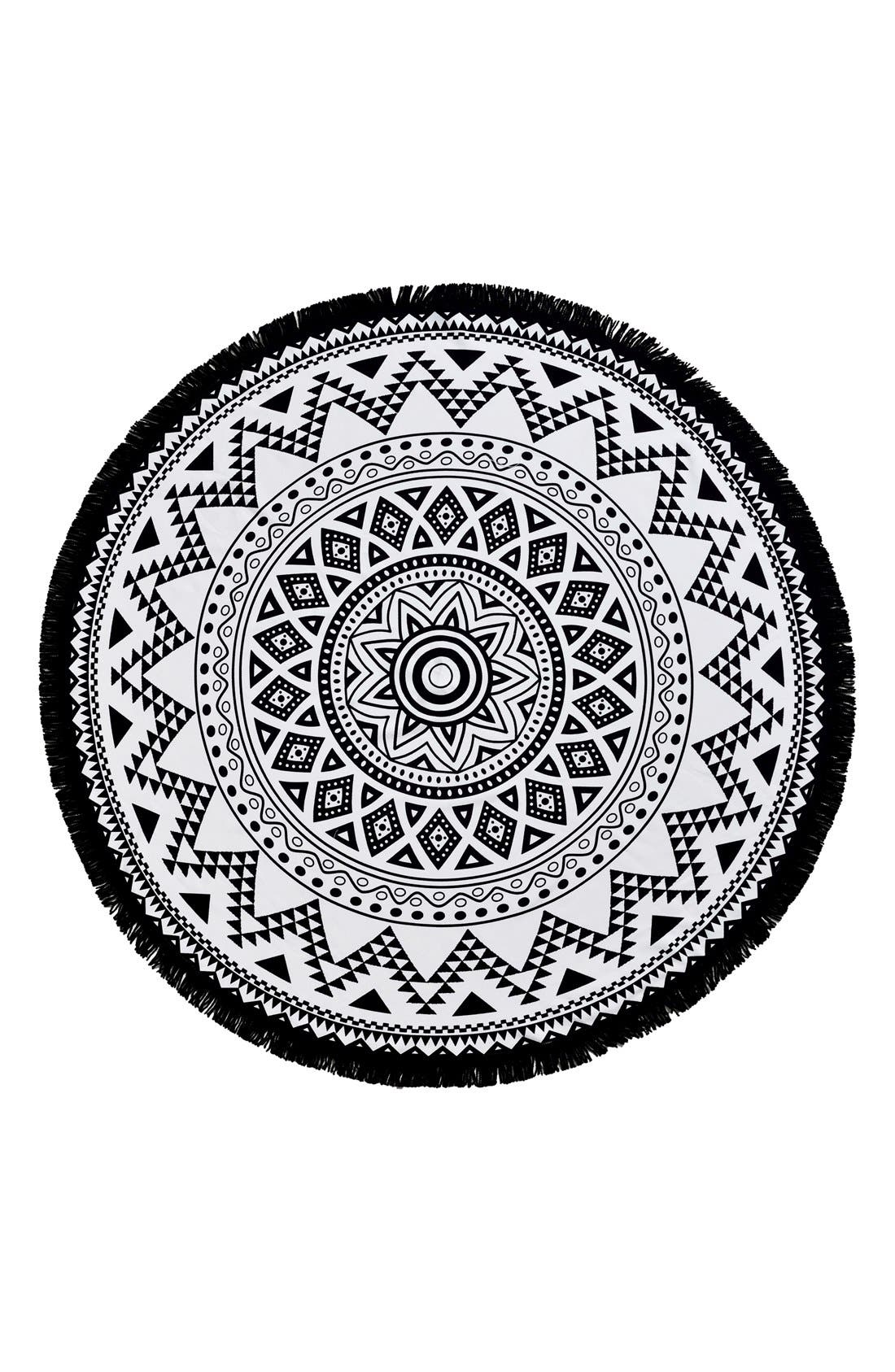 Linum Home Textiles 'Kilim' Turkish Pestemal Round Beach Towel ...