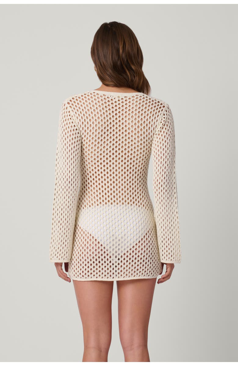 Shoshanna Guerite Mesh Mini Cover Up, Alternate, color, Ivory