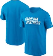 Nike Men's Nike Blue Carolina Panthers Primetime Wordmark Essential T-Shirt