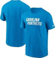 Nike Men's Nike Blue Carolina Panthers Primetime Wordmark Essential T-Shirt