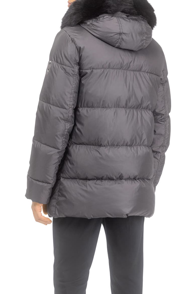 Men's Apres-Ski Parka, Detachable Toscana Lamb Hood Trim, Alternate, color, Anthracite/Black