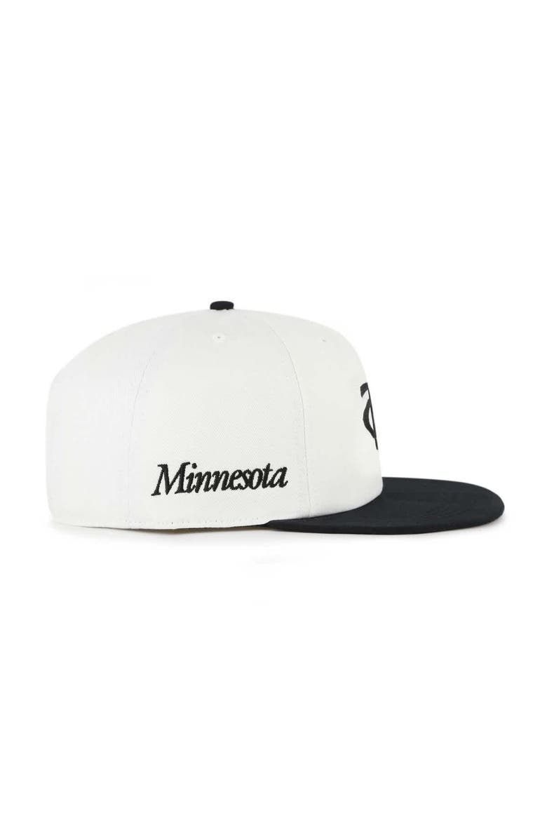 '47 Men's '47 White/Black Minnesota Twins Foundation Captain Snapback Hat, Alternate, color, White