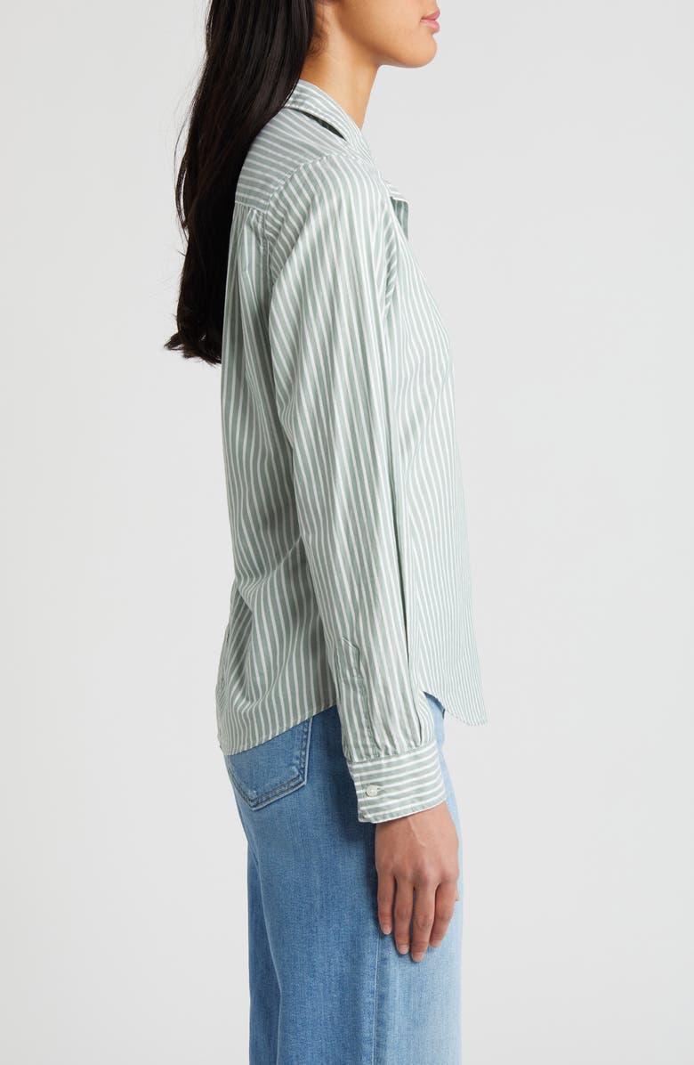 Frank & Eileen Barry Tailored Fit Button-Up Shirt, Alternate, color, Green Stripe