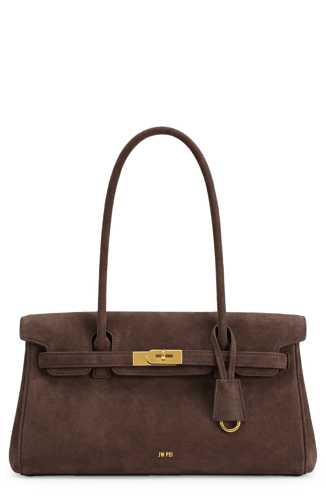 Yara Faux Leather Shoulder Bag, Main, color, MOCHA BROWN