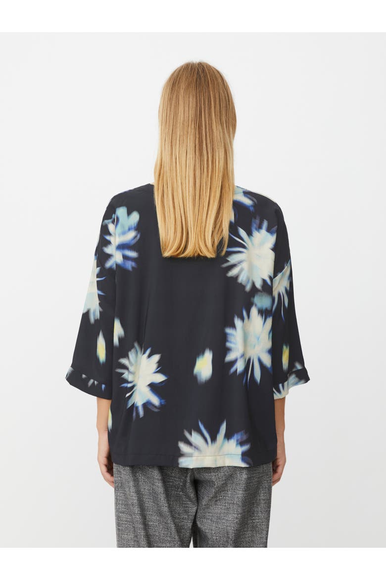 Becca 3/4 Sleeve Round Neck Blouse, Alternate, color, Muted Lime