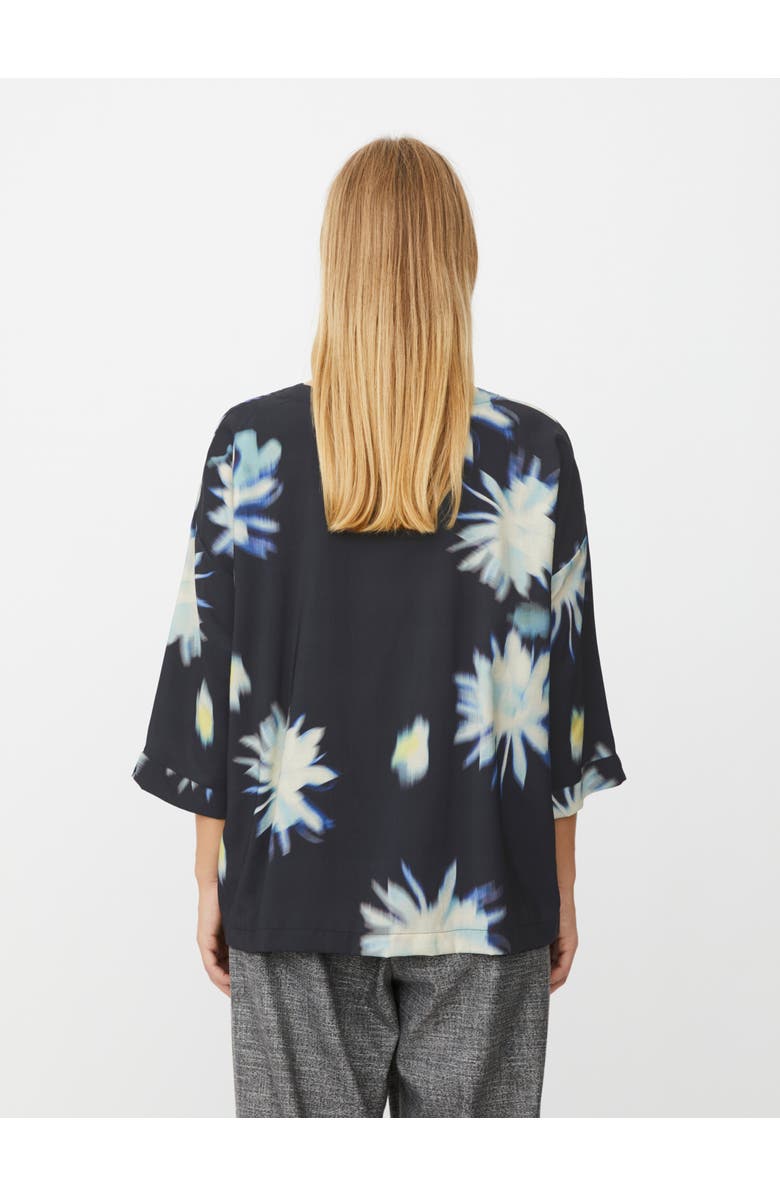 Masai Copenhagen Becca 3/4 Sleeve Round Neck Blouse, Alternate, color, Muted Lime