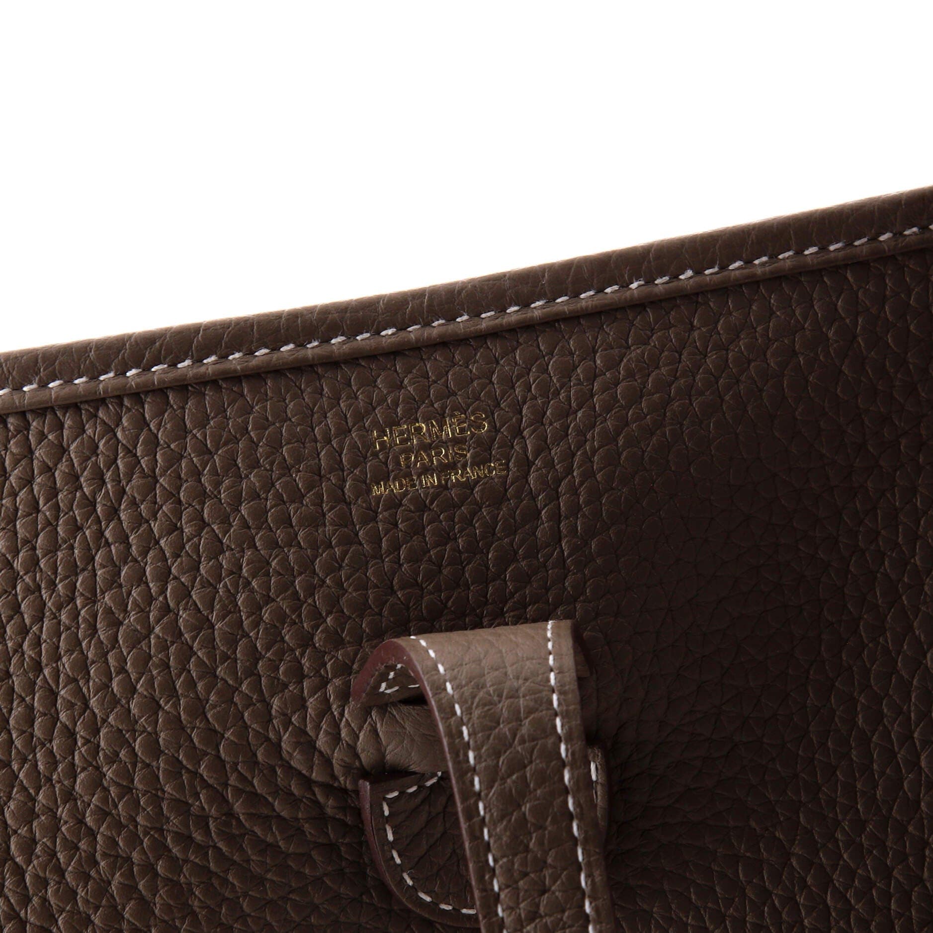 Pre-Owned Hermes Evelyne Bag Gen III Clemence PM, Alternate, color, Etoupe