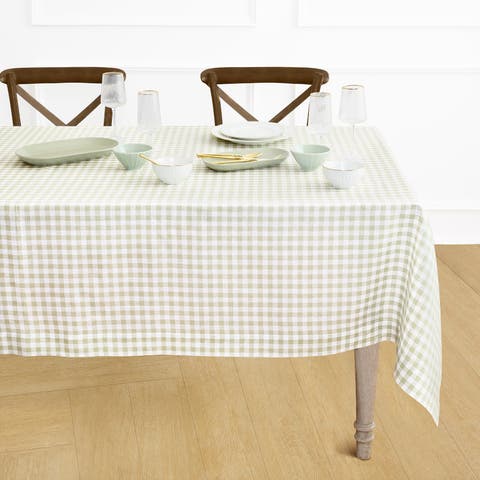Linen Tablecloth - Gingham Check