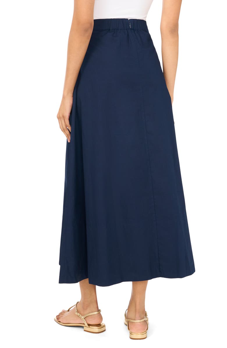Vince Camuto Poplin Maxi Skirt, Alternate, color, Classic Navy