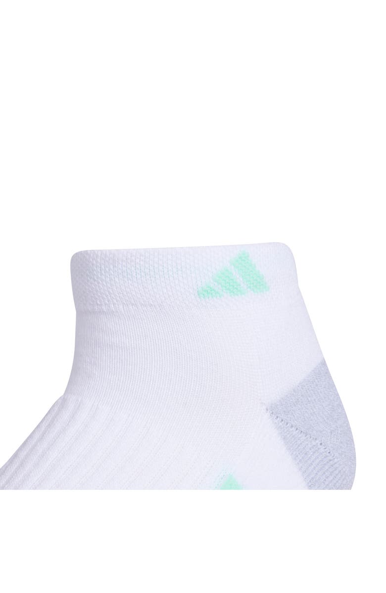 adidas 3-Pack Cushioned 3.0 Ankle Socks, Alternate, color, White/ Mint/ Fuchsia Pink