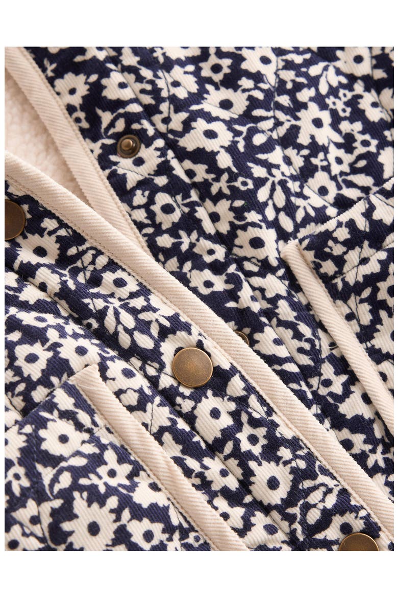 Kids' Quilted Corduroy Jacket, Alternate, color, NAVY FLORAL