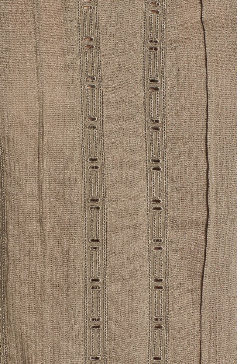 Caslon<sup>®</sup> Lace Trim Sleeveless Ruffle Hem Blouse, Alternate, color,