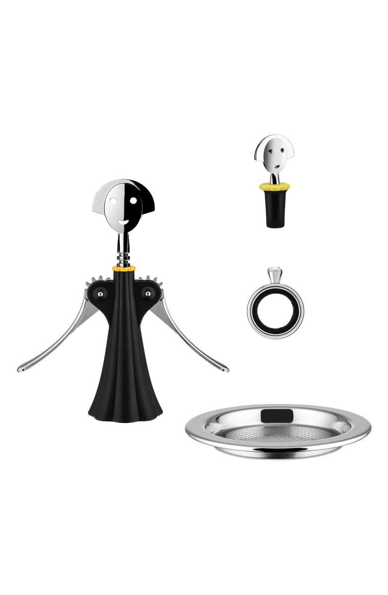 ALESSI Anna G. Wine Gift Set, Alternate, color, Black