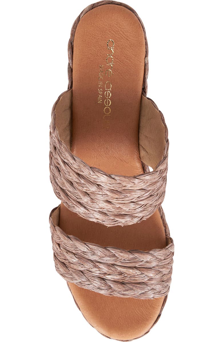 André Assous Nolita Raffia Wedge Slide Sandal, Alternate, color,