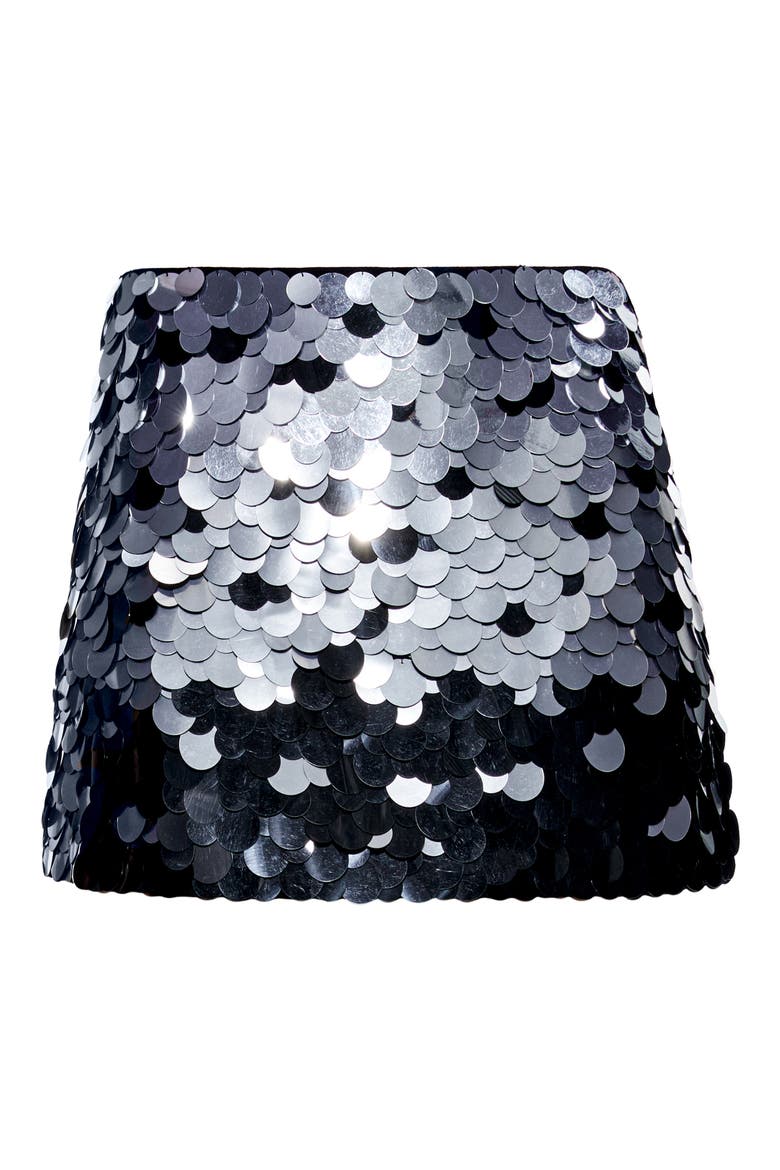 Rubi Paillette Sequin Miniskirt, Alternate, color, SILVER/ BLACK