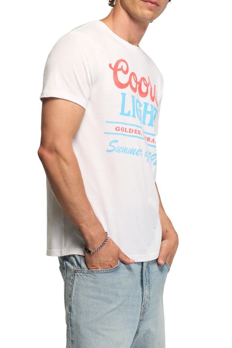 Coors Light Summer Cotton Blend Graphic T-Shirt, Alternate, color, BRIGHT WHITE