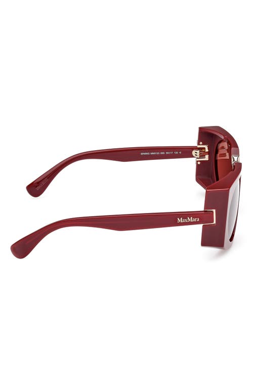 Max Mara 59mm Round Sunglasses In Shiny Bordeaux/bordeaux