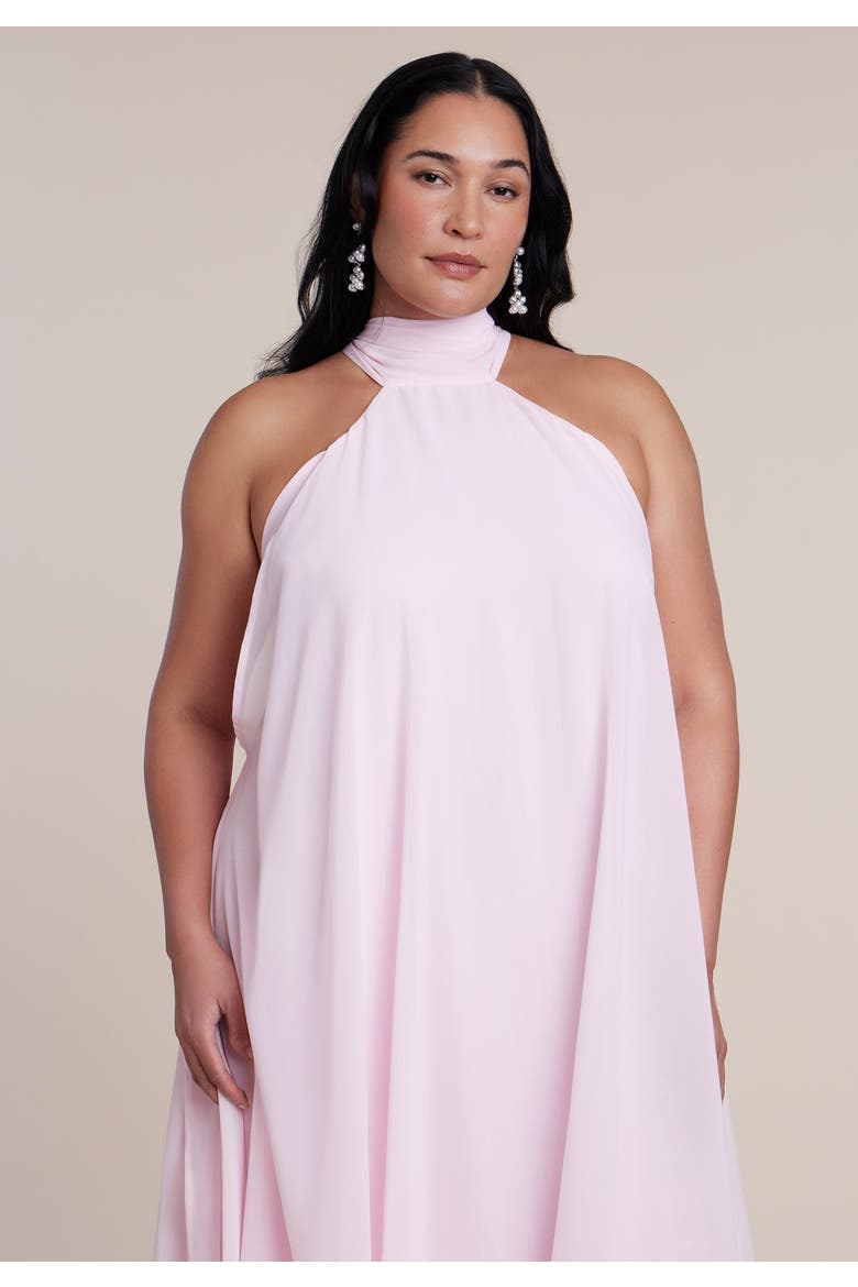 Dramatic Chiffon Kaftan Gown, Alternate, color, PINK A BOO