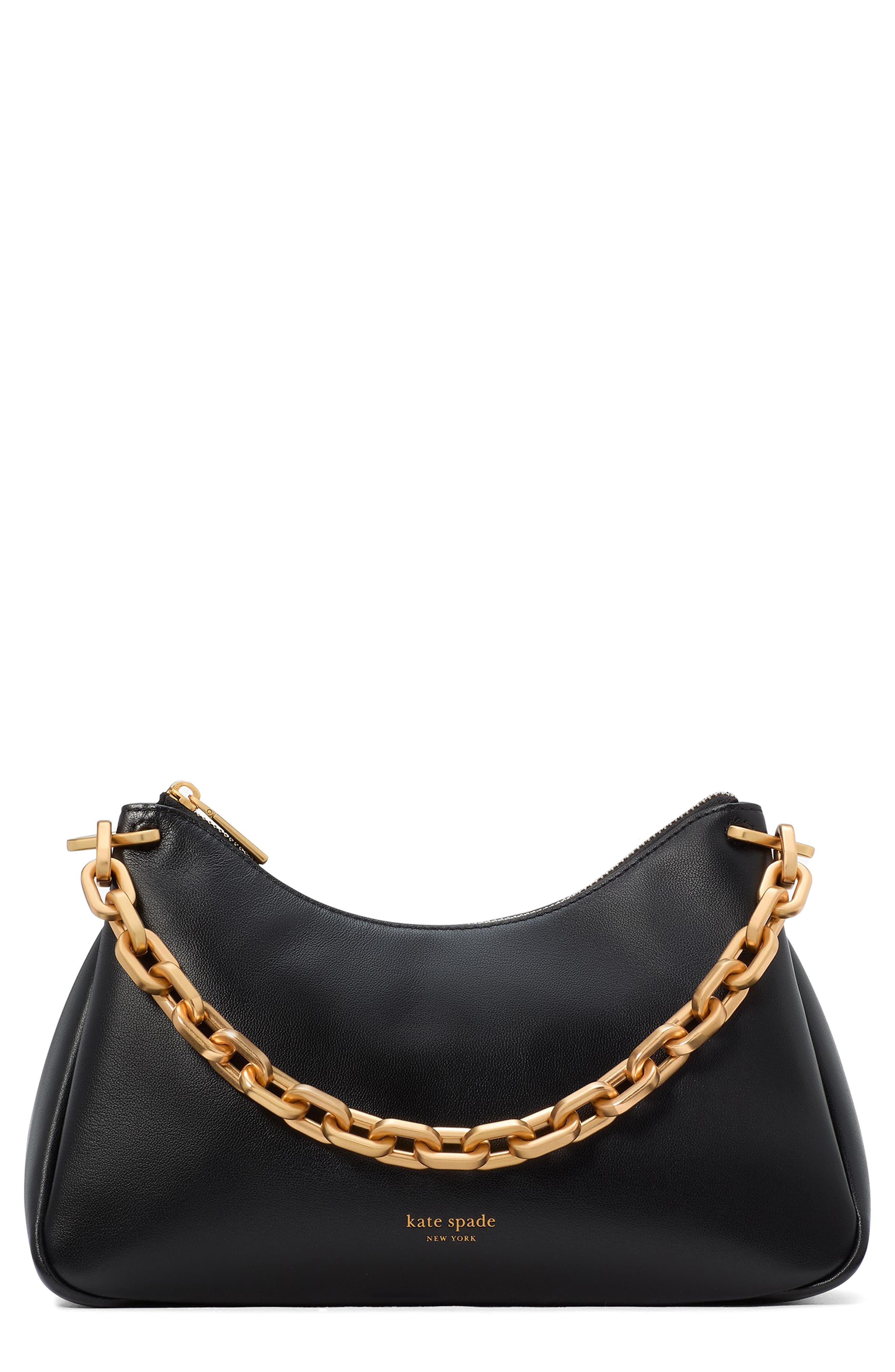 Kate Spade New York grace chain leather shoulder bag, Main, color, 