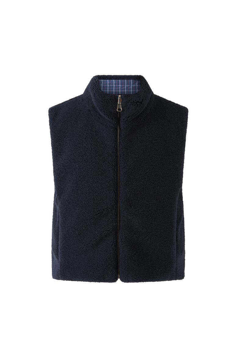 Shearling Vest, Main, color, Navy