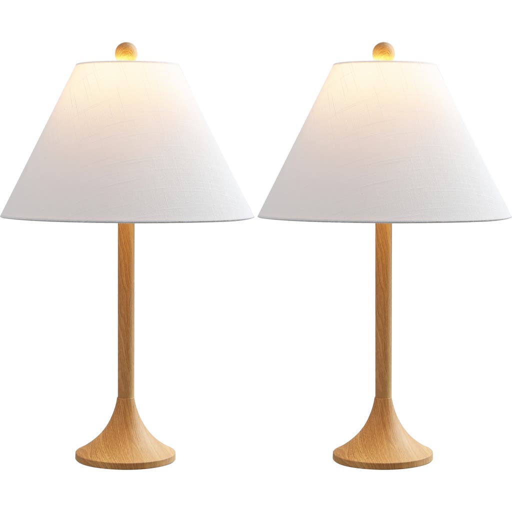 Jonathan Y Albie 25" Modern Coastal Iron Column Led Table Lamp In Brown
