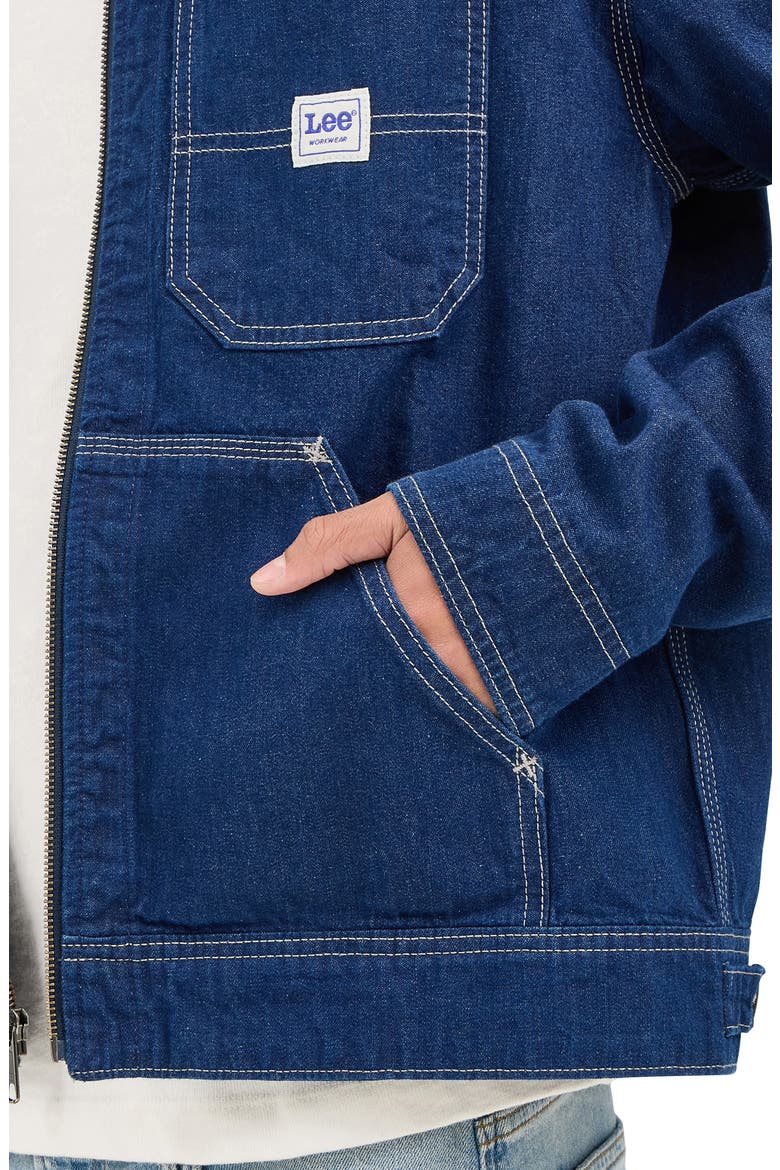 91W Denim Workwear Jacket, Alternate, color, RINSE